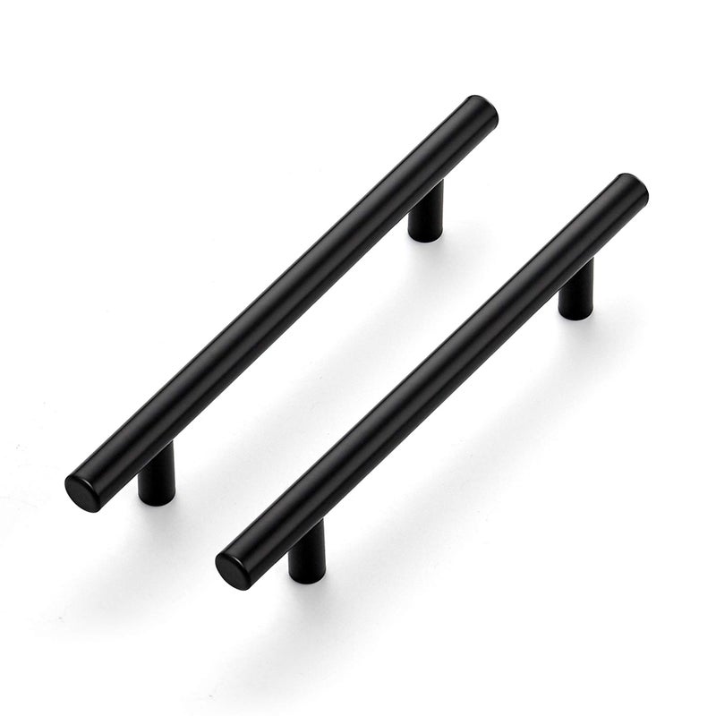 Ravinte 20 Pack 7.38" Cabinet Pulls Matte Black Stainless Steel Kitchen Cupboard Handles Cabinet Handles 7.38" Length, 5" Hole Center - Image 1